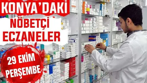 Kayseri'de nöbetçi eczaneler belli oldu! (29 Ekim Perşembe)