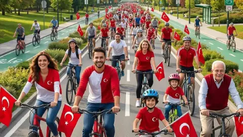 Cumhuriyetin 103. yılında 81 ilde pedallar iklim farkındalığı ve daha yeşil bir gelecek için çevrilecek