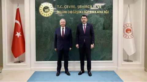 Bakan Kurum, Başkanı Mansur Yavaş’ı kabul etti!