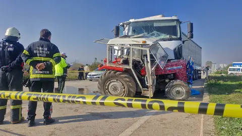 Tokat’ta kavşakta can pazarı Askeri malzeme taşıyan TIR'la traktör çarpıştı: 1 ölü, 1 yaralı