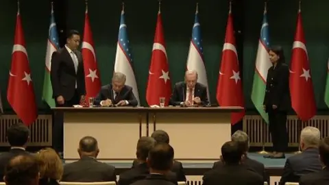 Cumhurbaşkanı Erdoğan ile Özbekistan Cumhurbaşkanı ortak basın açıklaması