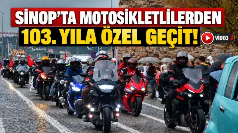 Sinop’ta motosikletlilerin geçidi törene damga vurdu