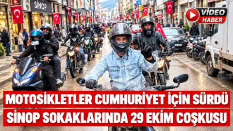 Sinop'ta Cumhuriyet'in 103. yılına özel sürüş