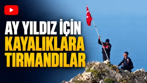 Sinop'ta jandarma yıpranan Türk bayrağını yenisiyle değiştirdi