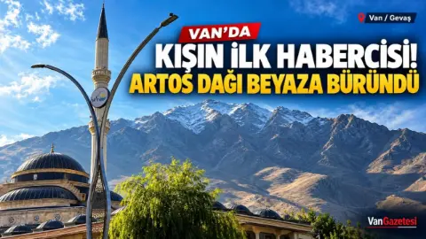 Artos Dağı'na İlk Kar Düştü: Gevaş'ta İki Mevsim Bir Arada