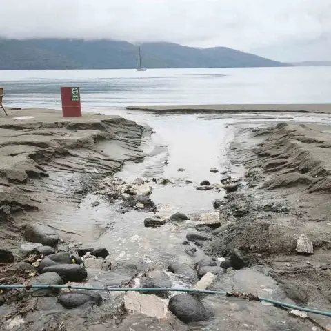 Dalaman Akkaya Sahili'nde Şiddetli Yağış Tahribatı