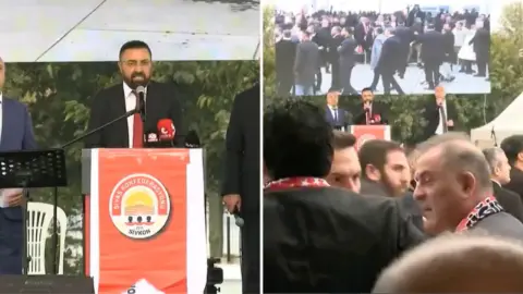 Özgür Çelik'e övgü kavga çıkardı: Nuri Aslan ve CHP heyeti ayrıldı