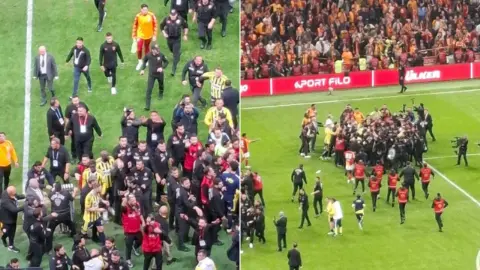 Derbi sonrası saha karıştı