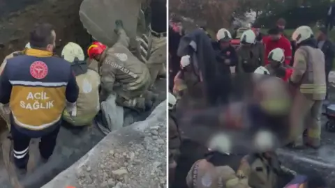 Bayrampaşa'da yol çöktü: Bir işçiden acı haber geldi
