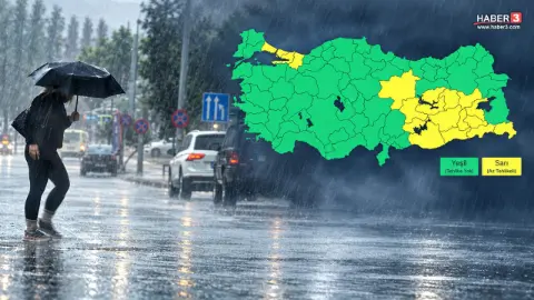 Yağışlar geldi gitmek bilmiyor: İstanbul dahil 19 il için sarı kodlu uyarı