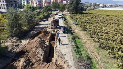 Manisa Büyükşehir'den Sarıgöl'de taşkın riskine karşı bin 200 metrelik yağmur suyu hattı