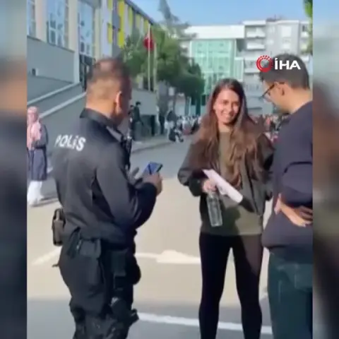Samsun'da KPSS Ortaöğretim maratonunda polisin zamana karşı yarış anları