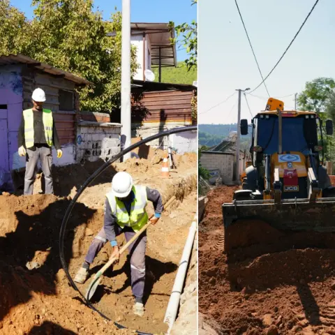 Milas Küçükdibekdere'nin altyapısı yenileniyor