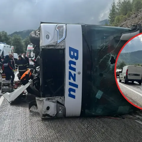 Burdur'da yolcu otobüsü devrildi! Tünel yakınında dehşet: Bir can kaybı, 9 yaralı