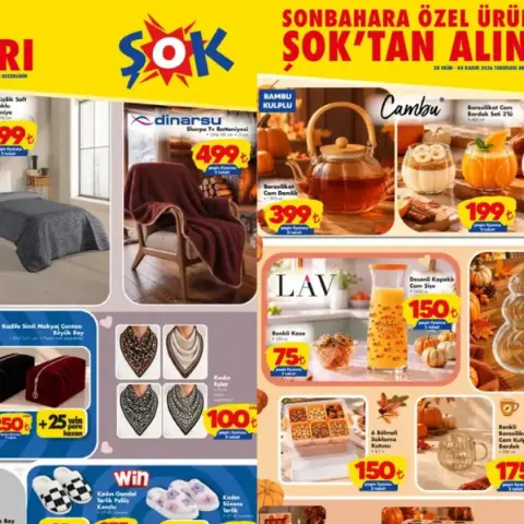 ŞOK 28 Ekim 2026 aktüel kataloğu: ŞOK'ta bu hafta sonbahar rüzgarı esecek