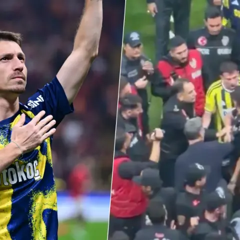 Mert Hakan Yandaş, derbi sonrası polisle tartıştı: Görüntüler tepki topladı