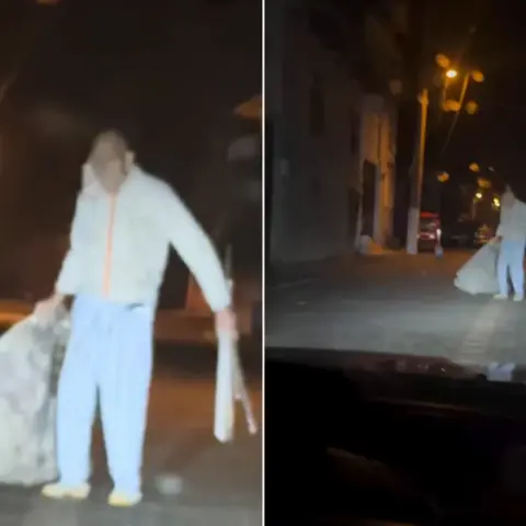 Arabayla geçerken neye uğradıklarını şaşırdılar! Besmele çekip kaçtılar, arkalarından koşmaya başladı