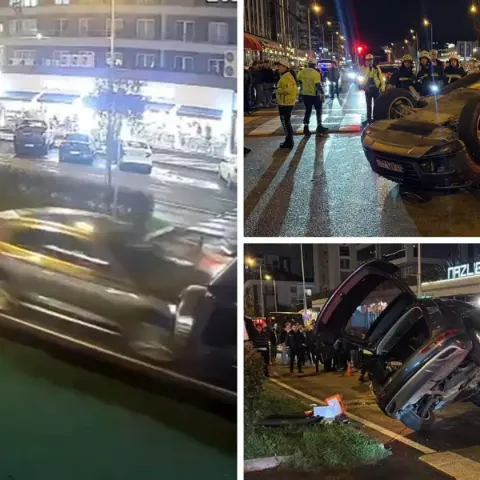 Tekirdağ'da feci kaza: Park halindeki araca çarpıp takla attı