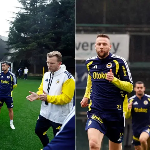 Fenerbahçe, Göztepe maçı için çalışmalara devam etti: Dirk Kuyt takıma seslendi
