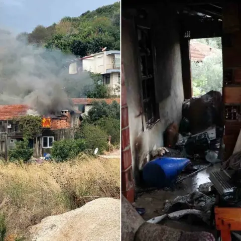 Manavgat'ta bir anlık dikkatsizlik felaket getirdi! Odunları benzinle yakmak isterken evini kül etti