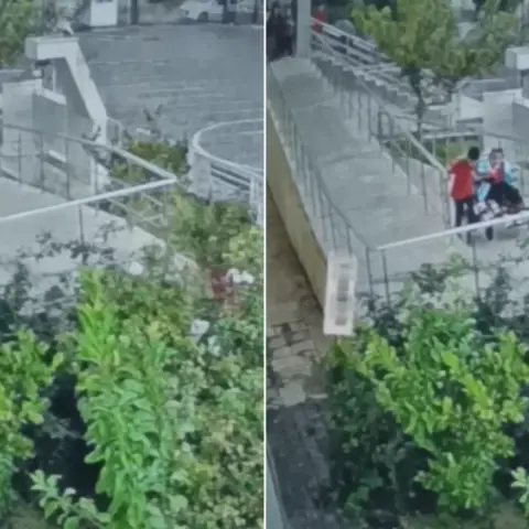Adıyaman'da kalpleri ısıtan anlar: Sağanak yağışta tekerlekli sandalyedeki arkadaşını korumak için seferber oldu
