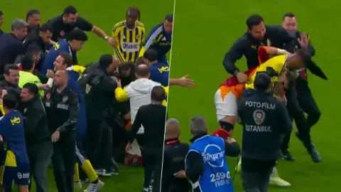 Derbide son düdükten sonra büyük kavga: Kerem ve Sallai birbirine girdi