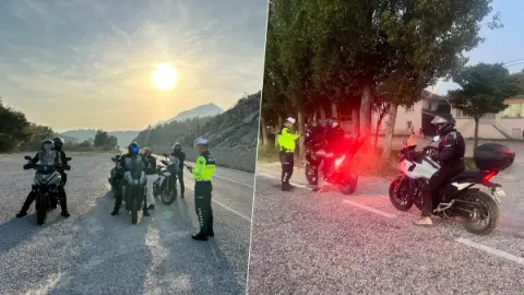 Bilecik'te motosiklet denetimi: 7 sürücüye ceza