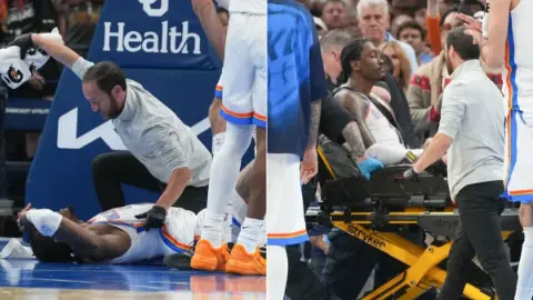 Parkede eşine zor rastlanır felaket: Kris Dunn'ın müdahalesiyle düşen Jalen Williams'ın bacağı kırıldı