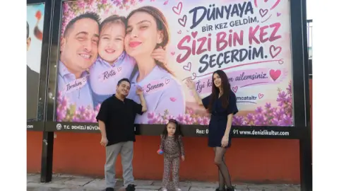 Denizli'de Duygusal Sürpriz: Billboardlara Kazınan Aile Sevgisi