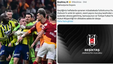 Vlahovic'i yaktınız derbideki kavgayı sakladınız" Beşiktaş'tan çifte standart tepkisi