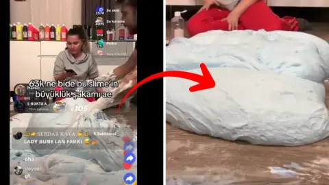 TikTok'ta dev slime yapıldı! 65 bin kişi canlı izledi: TikTok'ta bu videolarla ne kadar para kazanıyorlar?