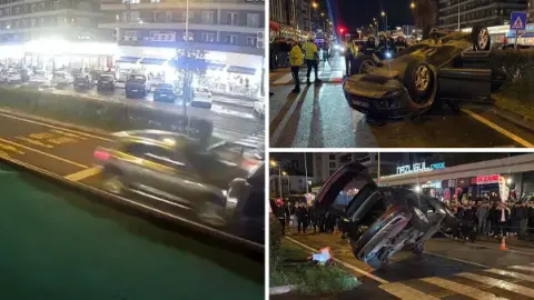 Tekirdağ'da feci kaza: Park halindeki araca çarpıp takla attı