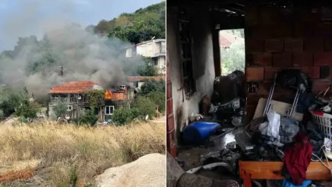 Manavgat'ta bir anlık dikkatsizlik felaket getirdi! Odunları benzinle yakmak isterken evini kül etti
