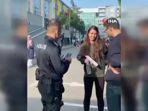 Samsun'da KPSS Ortaöğretim maratonunda polisin zamana karşı yarış anları