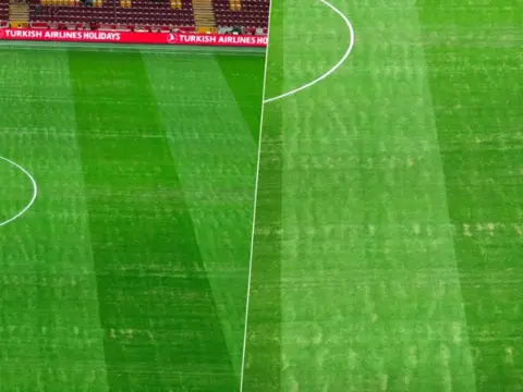 Derbi öncesi RAMS Park'ın zemini gündem oldu: Galatasaray taraftarından tepki