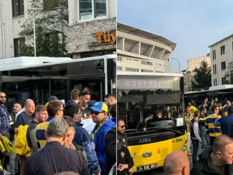 Fenerbahçeli taraftarlar Rams Park’a gitmek için toplandı