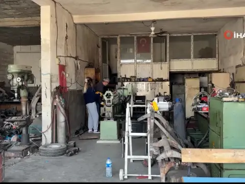 Osmaniye'de atanmayı bekleyen genç kadın torna tezgahının başına geçti