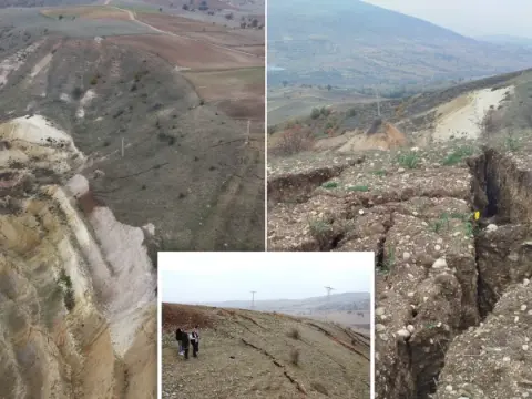 Yozgat'ta korkutan çökme! 4 bin 875 metrelik alan yarıldı: Valilikten bölge halkına acil uyarı