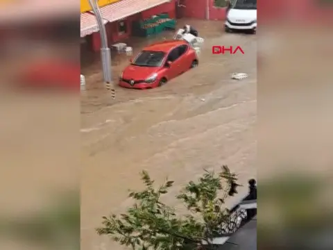 Şile'de sağanak yağış hayatı durma noktasına getirdi: Dereler taştı, ürünler sele kapıldı