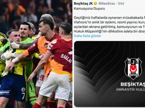 Vlahovic'i yaktınız derbideki kavgayı sakladınız" Beşiktaş'tan çifte standart tepkisi