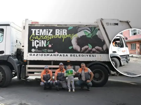 Gaziosmanpaşa'da 5 yaşındaki Kayra bir yıldır pencereden izlediği kamyona bindi: "El sallıyordum, görmüyorlardı