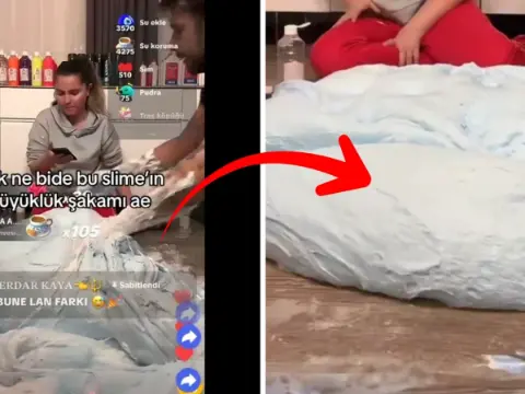 TikTok'ta dev slime yapıldı! 65 bin kişi canlı izledi: TikTok'ta bu videolarla ne kadar para kazanıyorlar?