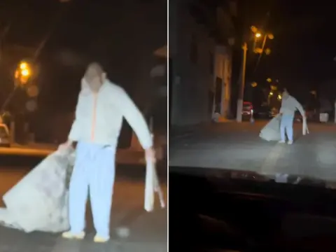 Arabayla geçerken neye uğradıklarını şaşırdılar! Besmele çekip kaçtılar, arkalarından koşmaya başladı