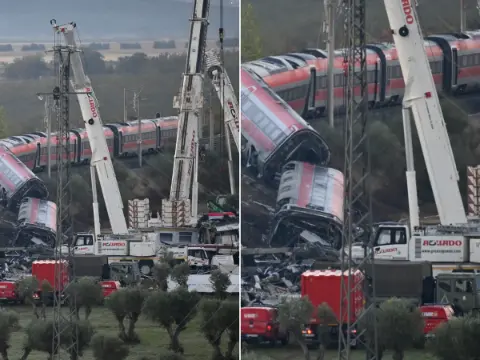 İspanya'da tren kazası sonrası Madrid'de Ulaştırma Bakanlığı önünde protesto: Polis biber gazıyla müdahale etti