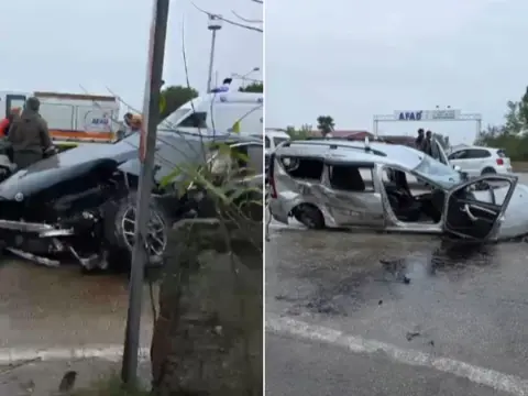 Bursa’da yağmur felaket getirdi! İşlek caddede can pazarı: 5 araç kafa kafaya çarpıştı, çokn sayıda yaralı