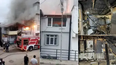 Elektrik panosu patladı, alevler evi küle çevirdi! 5 çocuklu aile kış günü sokakta kaldı