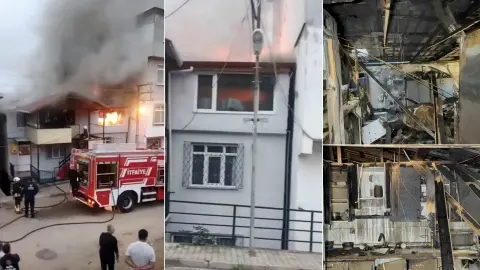 Elektrik panosu patladı, alevler evi küle çevirdi! 5 çocuklu aile kış günü sokakta kaldı