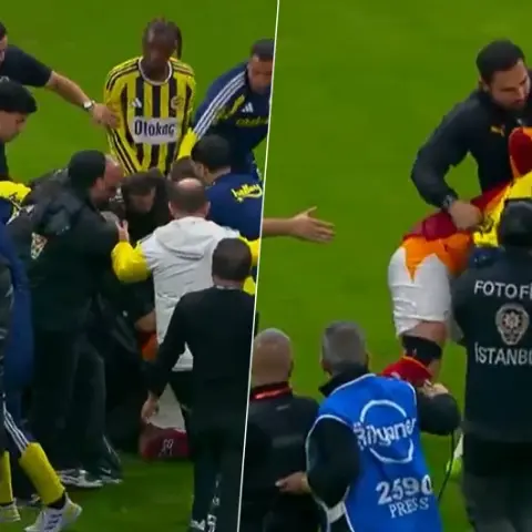 Derbide son düdükten sonra büyük kavga: Kerem ve Sallai birbirine girdi