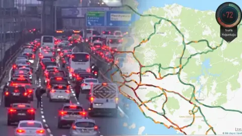 İstanbul'da derbi alarmı! Trafik yoğunluk yüzde 72'ye çıktı