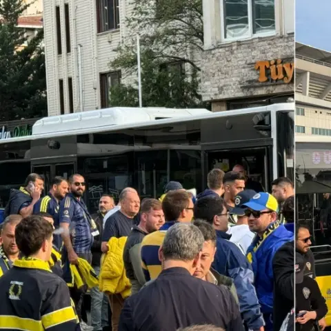 Fenerbahçeli taraftarlar Rams Park’a gitmek için toplandı